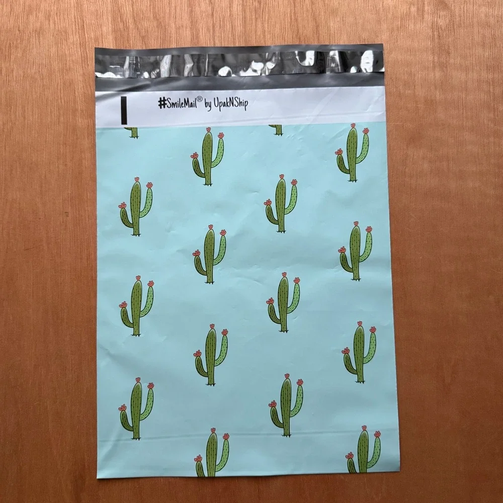 10x13‎ Cactus & Peacock Feather polymailers Shipping office 15 ct NEW business